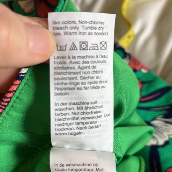 J By J.CREW Skirt Size 6 Cotton Floral Lined Slit Back Zip Knee Length Straight - Picture 9 of 16